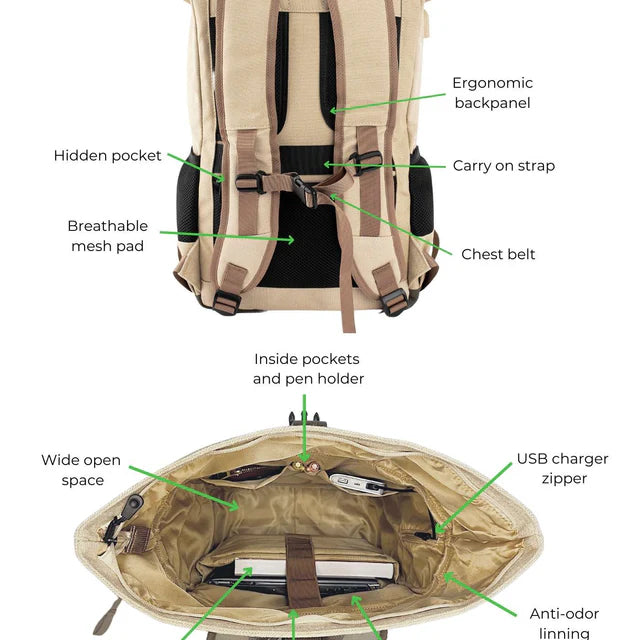 Everyday Backpack in Black 15L